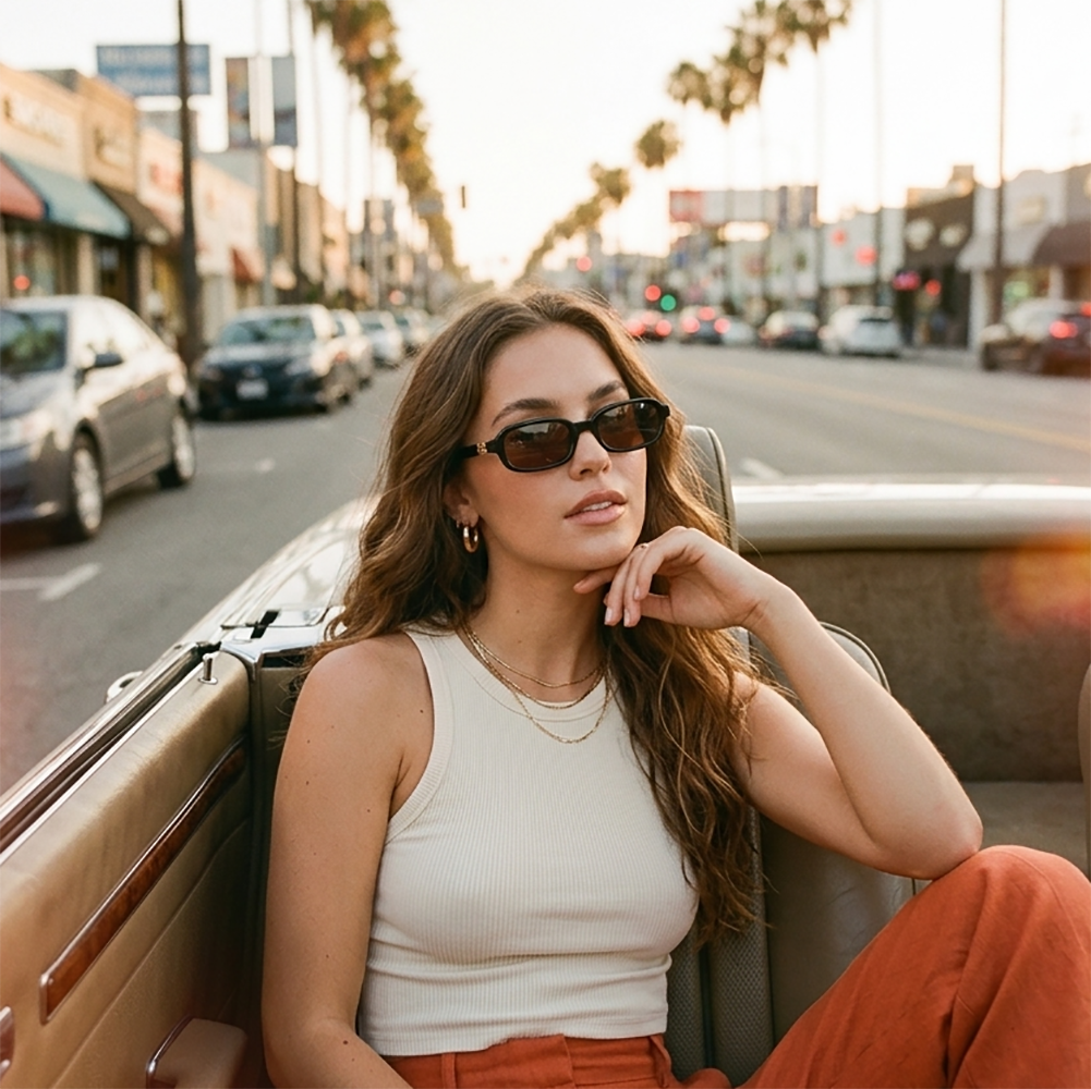 Verano Brisa — Slim Rectangle Sunglasses