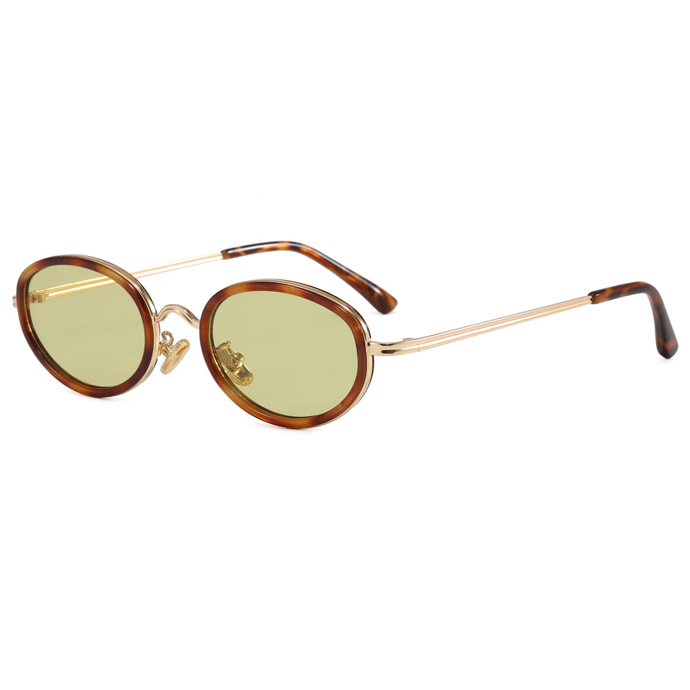 Verano Marbella — Slim Metal Oval Sunglasses