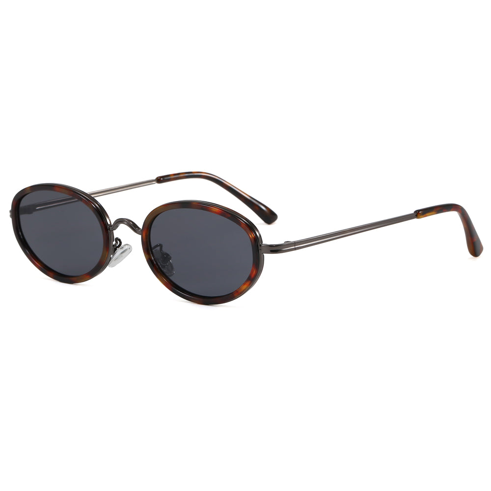 Verano Marbella — Slim Metal Oval Sunglasses