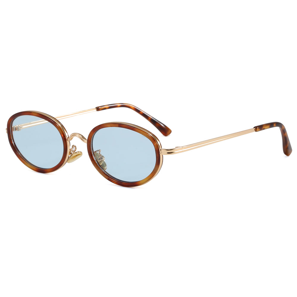 Verano Marbella — Slim Metal Oval Sunglasses
