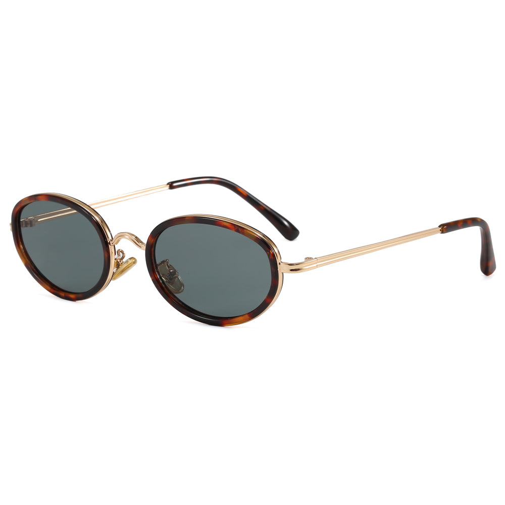 Verano Marbella — Slim Metal Oval Sunglasses