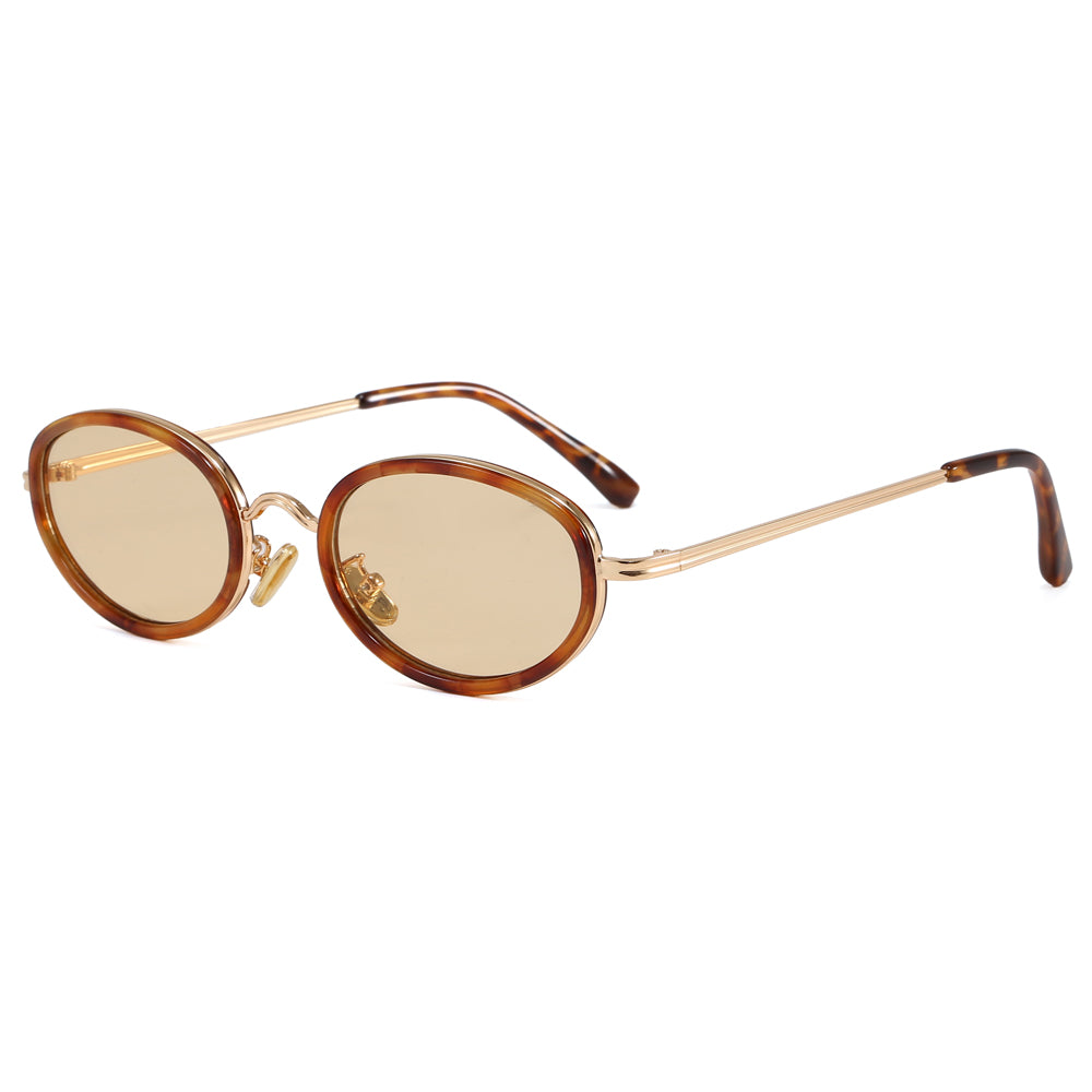 Verano Marbella — Slim Metal Oval Sunglasses