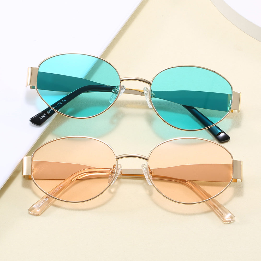 Verano Sol — Metal Oval Sunglasses