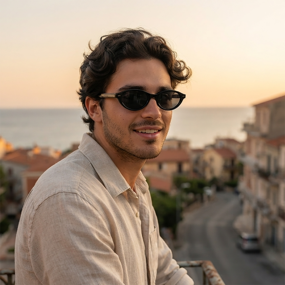 Verano Dune — Retro Oval Sunglasses