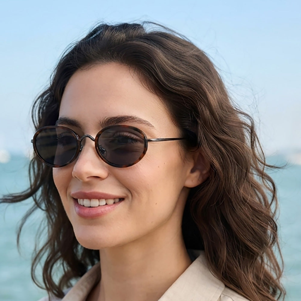 Verano Marbella — Slim Metal Oval Sunglasses