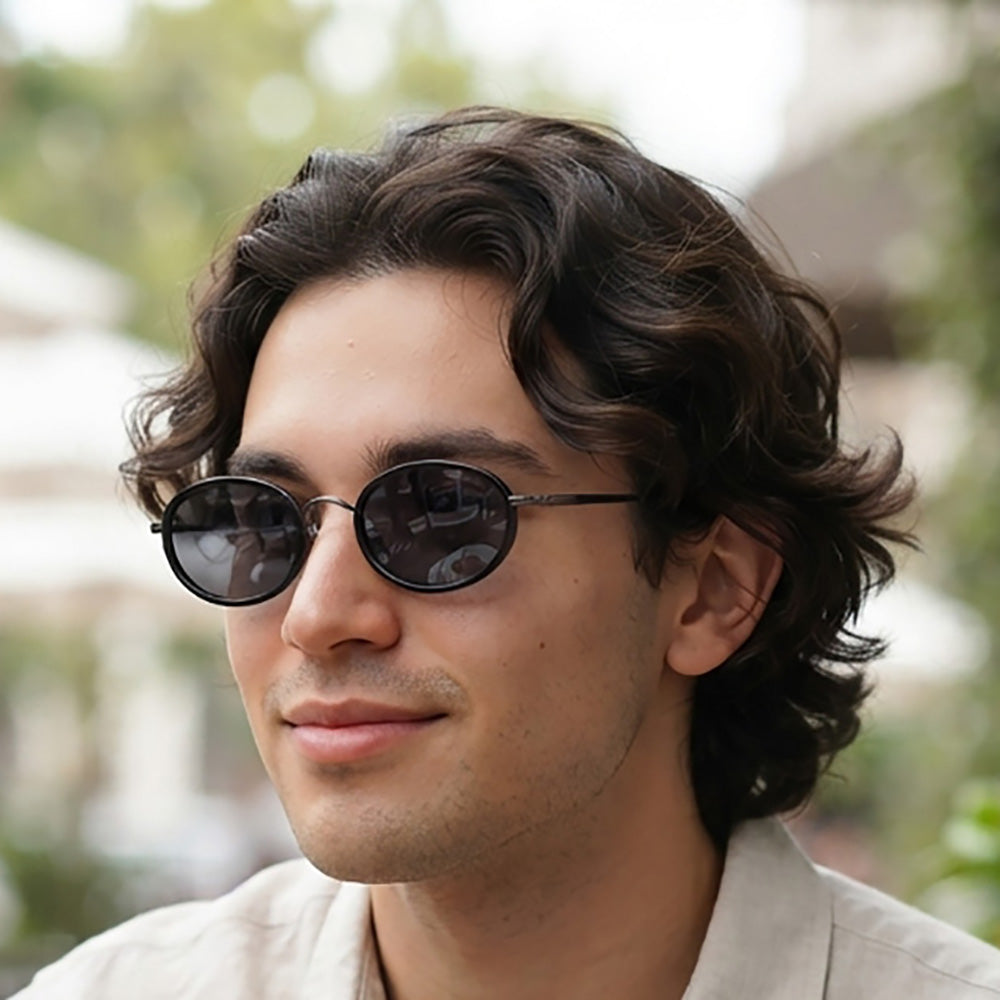 Verano Marbella — Slim Metal Oval Sunglasses
