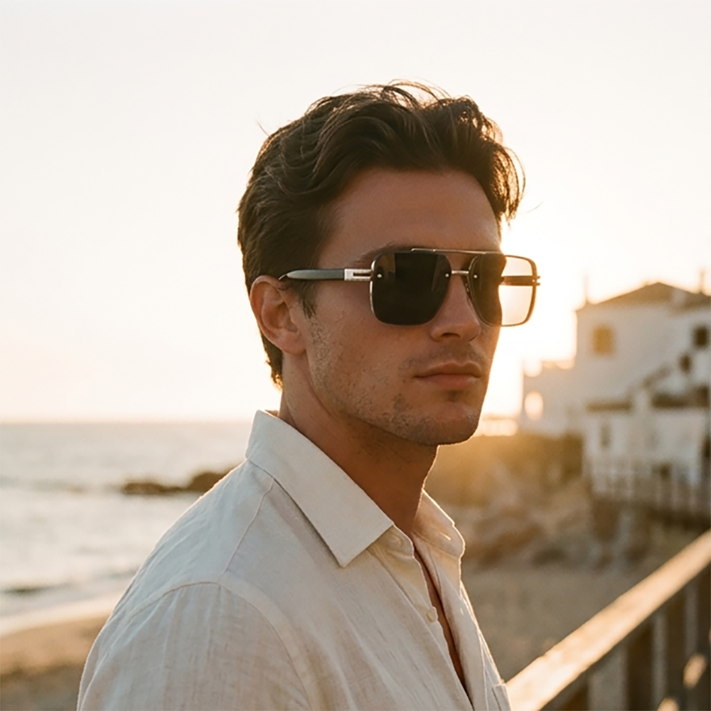 Verano Marino — Double-Bridge Pilot Sunglasses