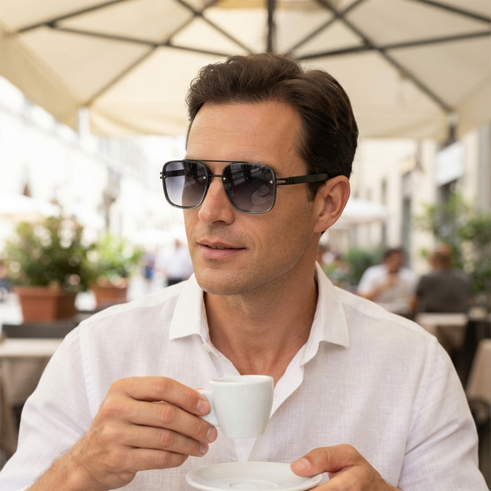 Verano Marino — Double-Bridge Pilot Sunglasses