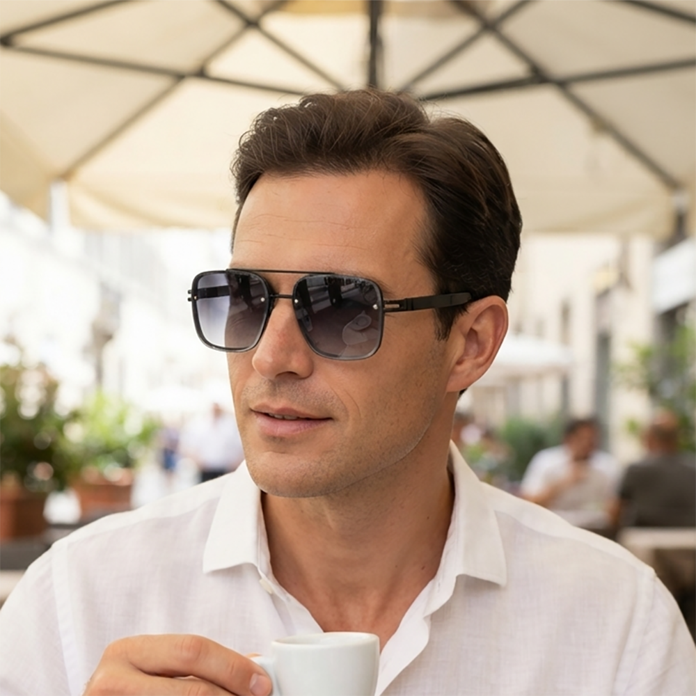 Verano Marino — Double-Bridge Pilot Sunglasses