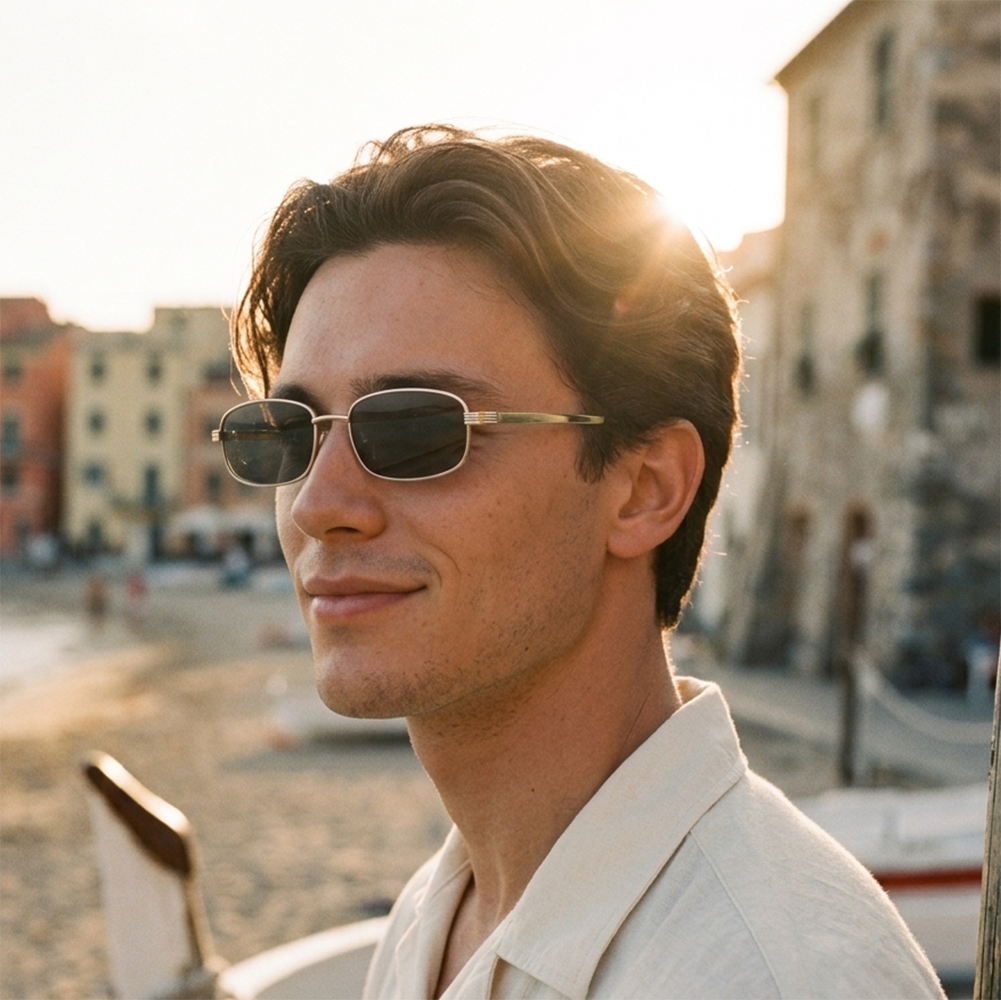 Verano Riva — Metal Rectangle Sunglasses