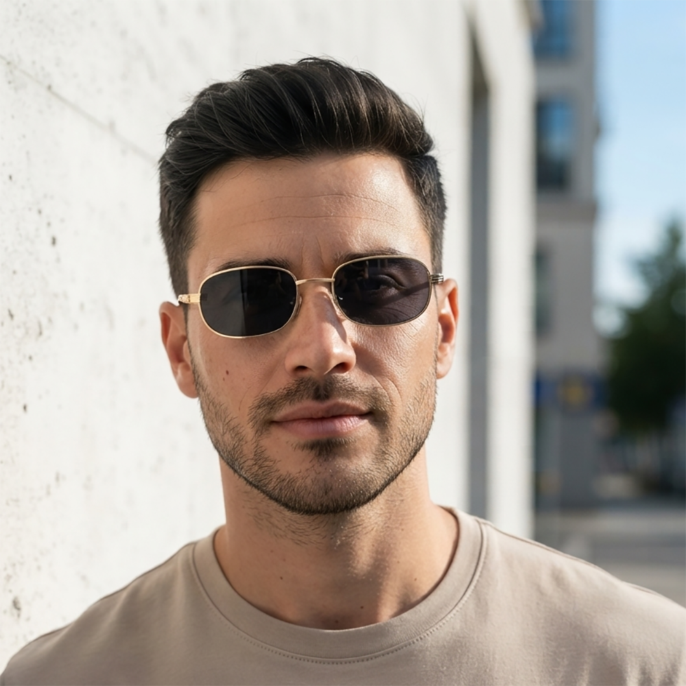 Verano Riva — Metal Rectangle Sunglasses