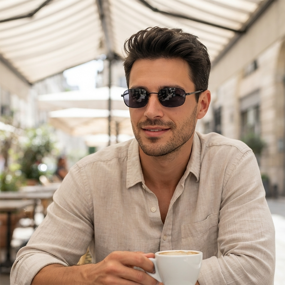 Verano Riva — Metal Rectangle Sunglasses