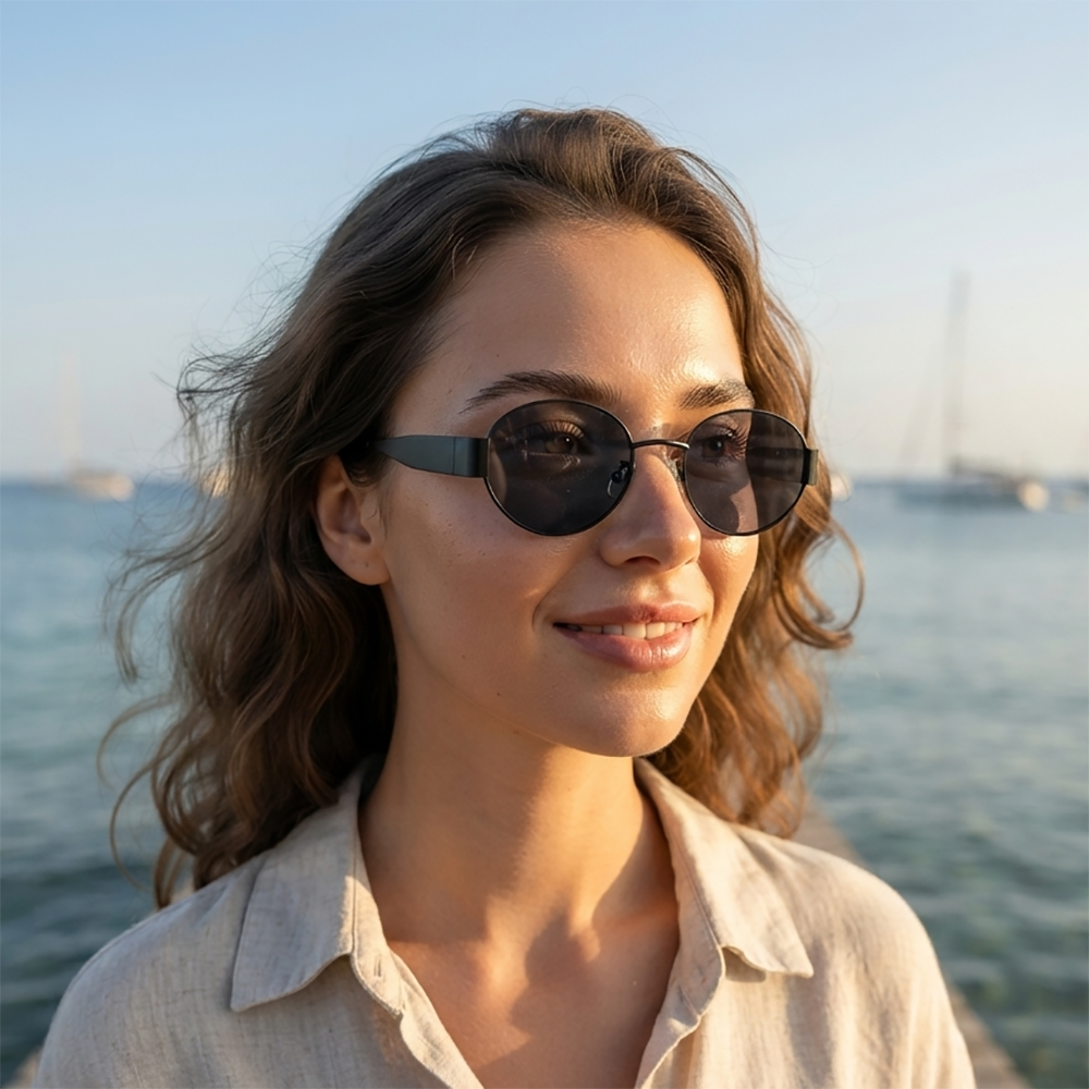 Verano Sol — Metal Oval Sunglasses