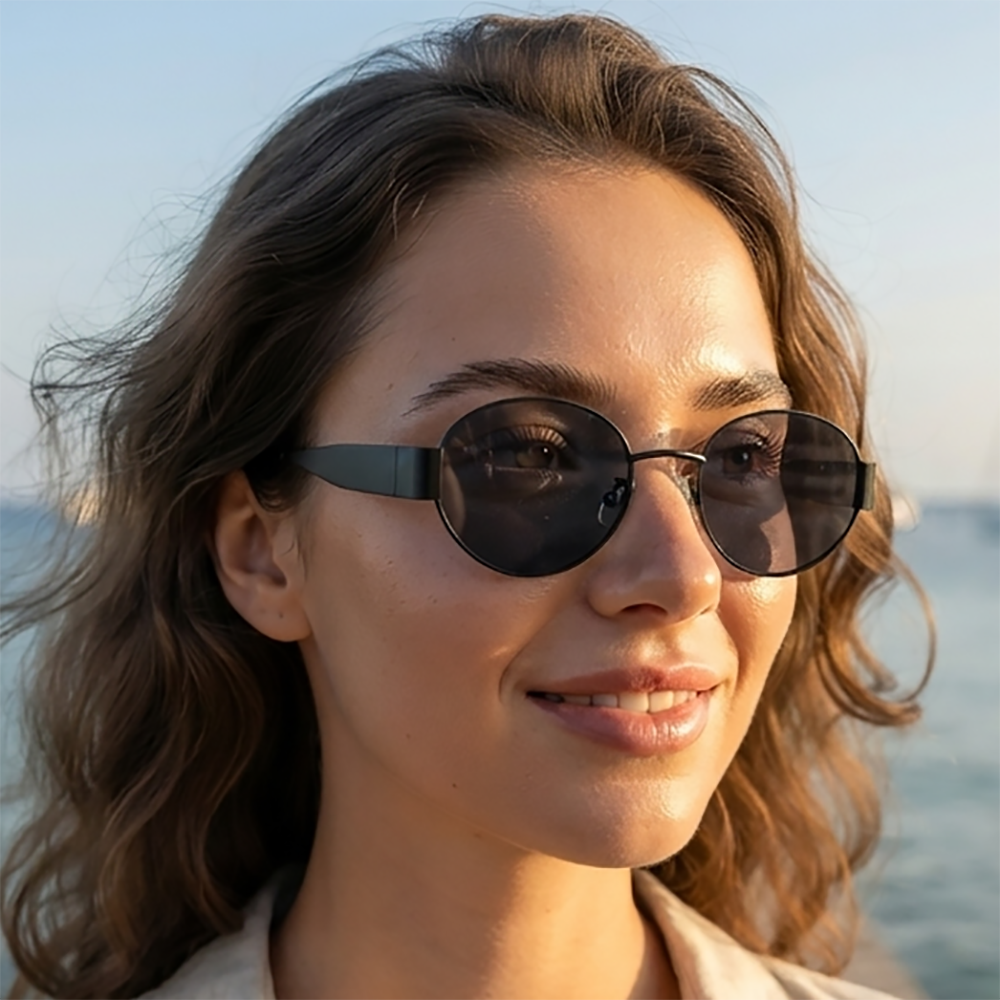 Verano Sol — Metal Oval Sunglasses