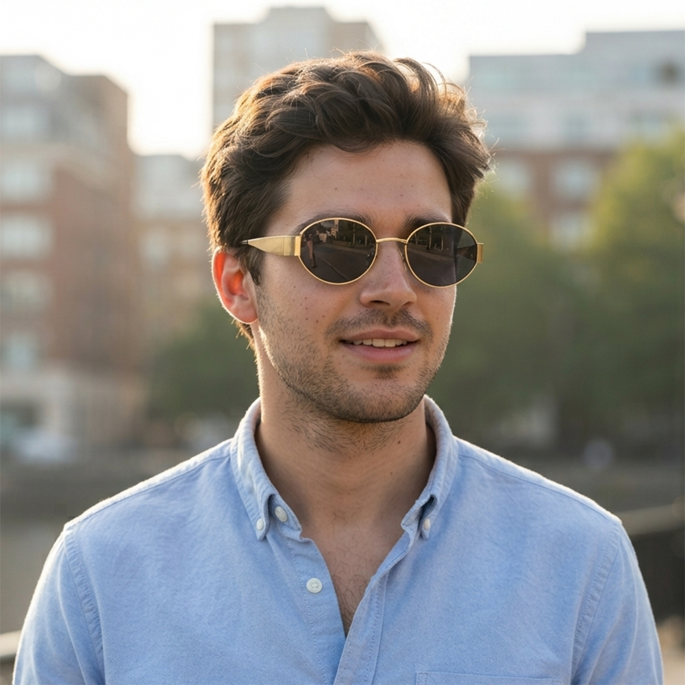 Verano Sol — Metal Oval Sunglasses