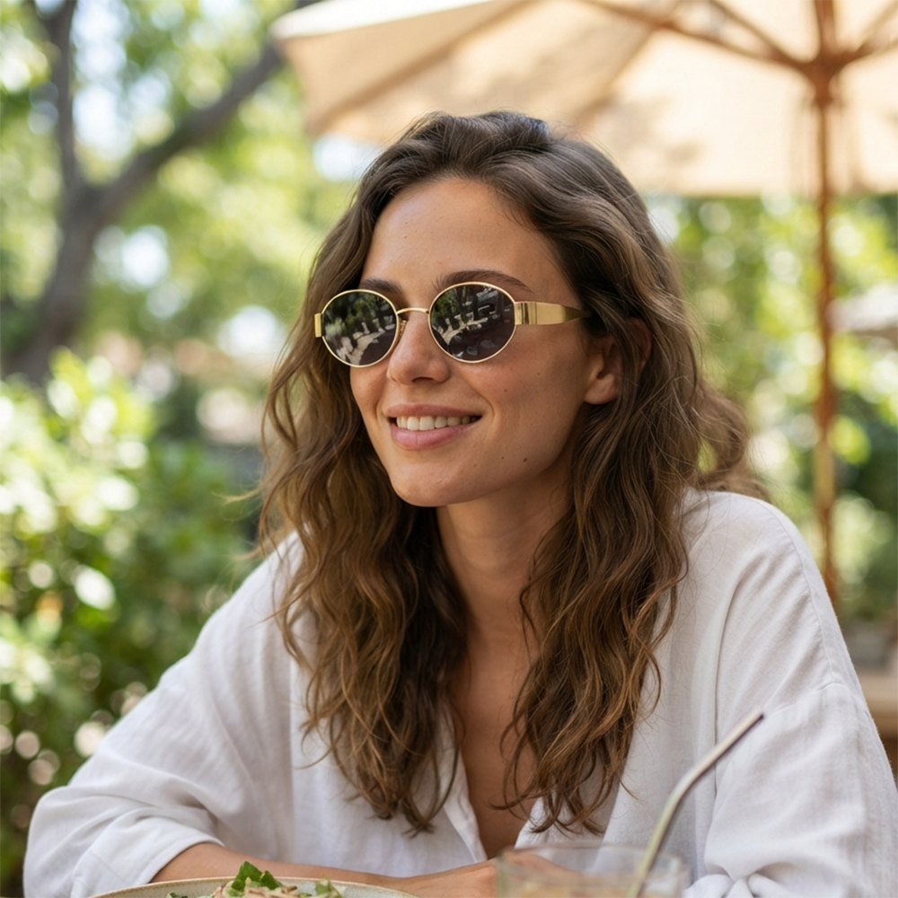Verano Sol — Metal Oval Sunglasses