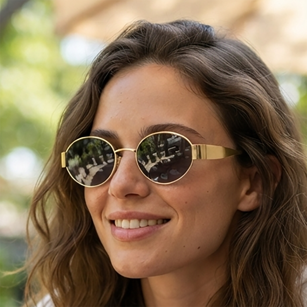 Verano Sol — Metal Oval Sunglasses