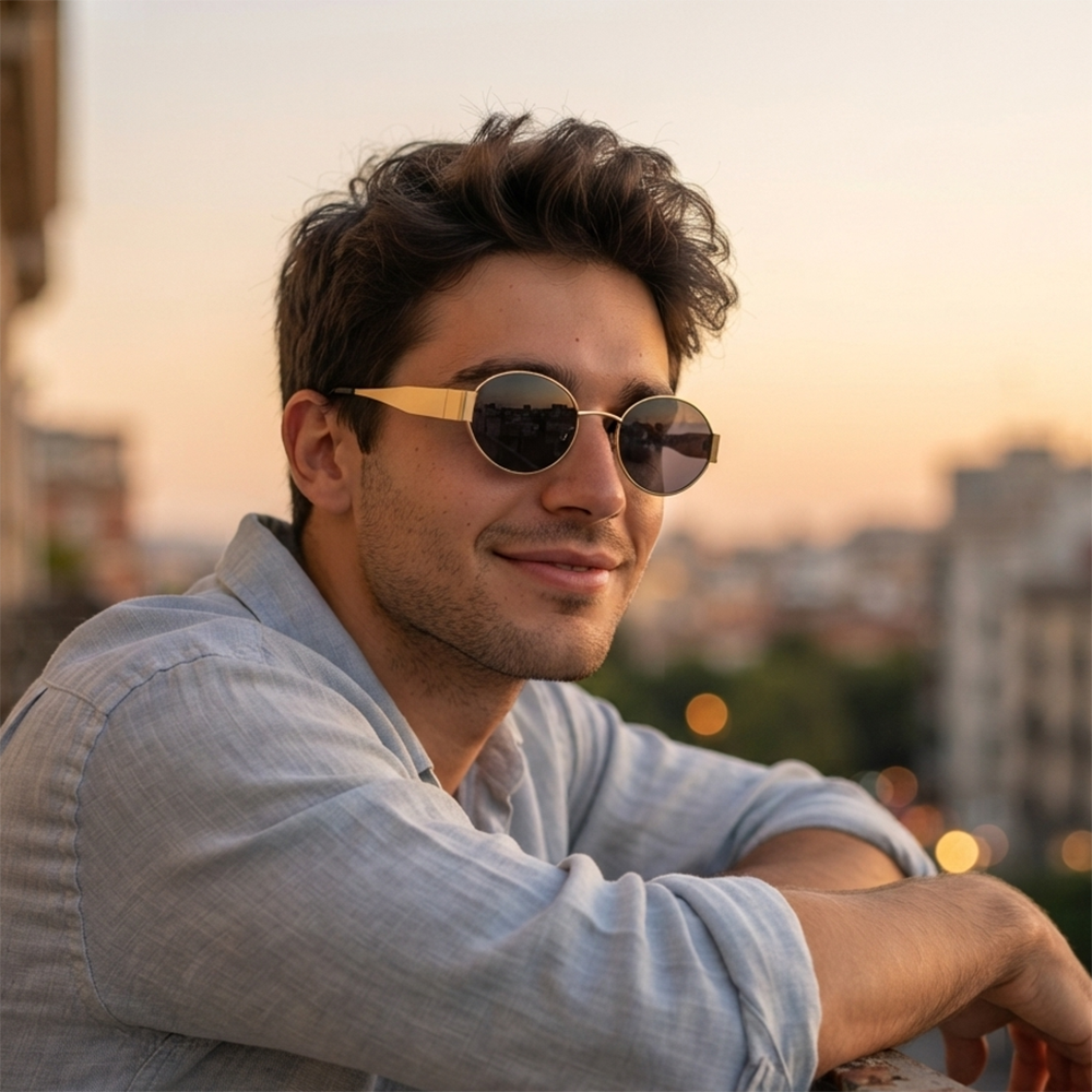 Verano Sol — Metal Oval Sunglasses