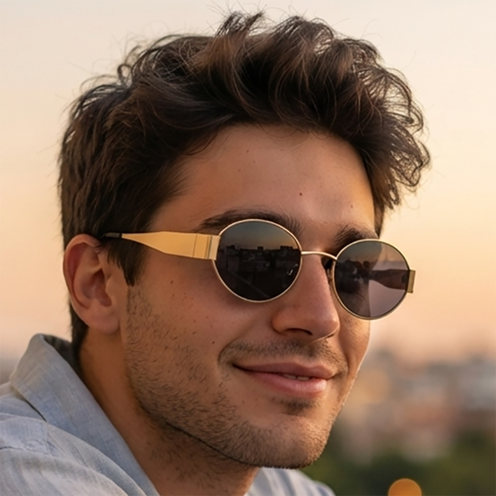 Verano Sol — Metal Oval Sunglasses